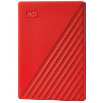 WD My Passport внешний жесткий диск, WDBPKJ0040BRD-WESN, 4ТБ, USB 3.2 Gen 1, красный, 256-битный AES, WD Discovery (WDBPKJ0040BRD-WESN)