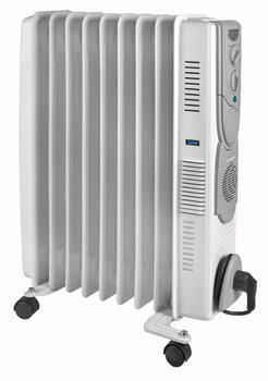 Масляный радиатор для дополнительного обогрева больших помещений 2000Вт Turbo 75-90м³ 3 режима термостат колеса белый RAD 2000T 363722 Eurom (363722)