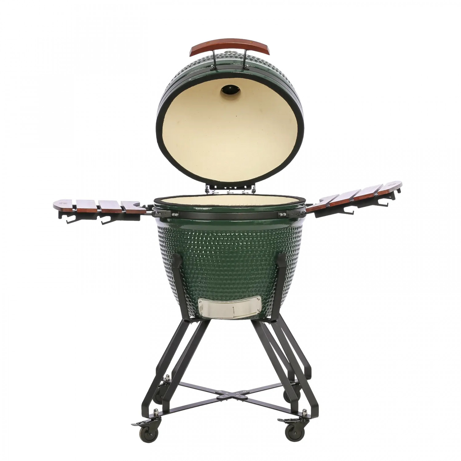 Grils Kamado keramikas ogļu 23″ ar piederumiem Kamado Classic 23″ Ø 59.5 cm keramikas korpuss divu zonu gatavošana TBG23GREEN-01 Zaļa TunaBone (TBG23GREEN-01)