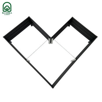 Paaugstinātā dārza dobe Wood Look L – formas, brūna: 150x150x75x75x75x75 cm, h-30 cm; 9993550291336 KLASIKA (24356)