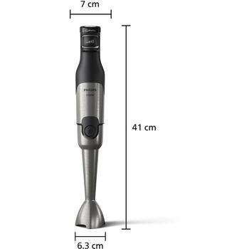 Philips Погружной блендер HR2682/00 1200 Вт, 15000 об/мин, 1.2 м шнур, Нержавеющая сталь, Черный (HR2682/00)