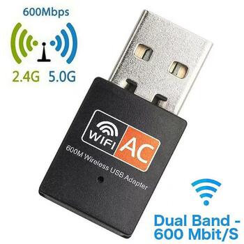 Jata USB сетевой адаптер AC2, 600Mbps, 2,4GHz и 5GHz, Wi-Fi 802.11ac, RTL8811cu, 0 LAN порты (AC2)