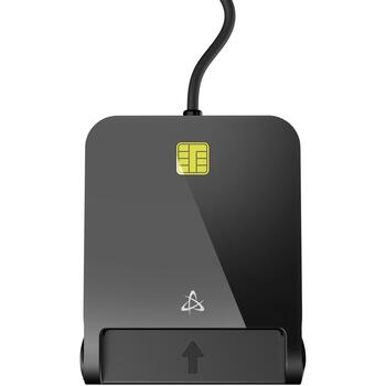 Sbox считыватель карт CR-02, USB 2.0, 1,5м, до 420 Kbps, черный, ABS пластик, Windows 10/11, MAC OS 10.15, Linux (CR-02)