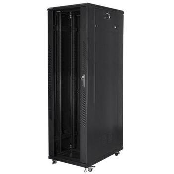 Lanberg Напольный стойка FF01-8042-12B, 800x1000mm, 42U, черный, максимальная нагрузка до 800kg, IP20, 4 вентилятора (FF01-8042-12B)
