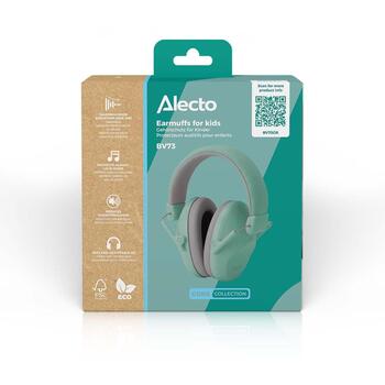Alecto BV73GR детские шумоподавляющие наушники, 25 дБ SNR, складные, мягкие амбушюры, от 5 лет (BV73GR)