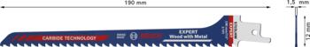 Zobenzāģiem EXPERT WOOD WITH METAL S715LHM ASMENS, 2608900384 BOSCH (2608900384)
