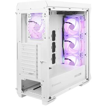 Genesis Компьютерный корпус Irid 505 V2 ARGB NPC-1872, Midi Tower, ATX, белый, 4x120mm ARGB вентилятора, закаленное стекло (NPC-1872)