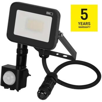 Emos LED прожектор INOVO ZS2712, 10 W, 1100 lm, IP65, 4000 K, PIR датчик, алюминий, стекло (ZS2712)