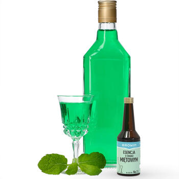Browin MINT esence 404190, 40ml, 2L dzērienam, 10ml porcijas, 80-110g cukura, glicerīns, krāsvielas (404190)