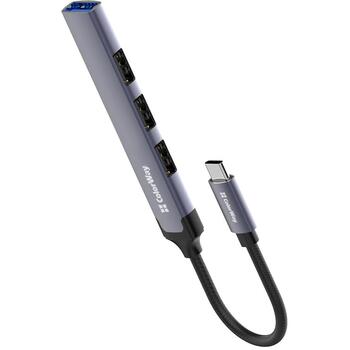 Colorway dokstacija CW-HUB04, 3xUSB 2.0, 1xUSB A 3.0, OTG atbalsts, alumīnija sakausējuma korpuss (CW-HUB04)