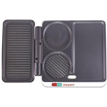 Beper Гриль P101CUD500, 1000 W, 28 см, 26 см, 14 см, антипригарное покрытие, противоскользящая основа, слив жира (P101CUD500)