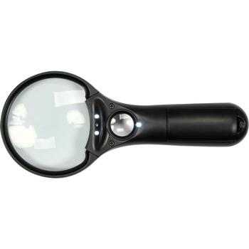 Yato Лупа YT-73845, 3x 75мм, 45x 20мм, 3+1 LED, UV LED, 3x1.5V AAA, ABS, акриловые линзы, фокусное расстояние 110мм, 15мм (YT-73845)