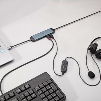 Lindy dokstacija 43326, 1 HDMI, 1 USB-C, 2 USB 3.2, 1 SD, 1 microSD, 4K atbalsts, 1.4m strāvas kabelis (43326)