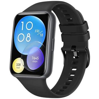 Fixed Silikona siksna Huawei Watch Fit 2/Fit 2 Classic, FIXSSTB-1055-BK, melna, sviedru un ūdensizturīga (FIXSSTB-1055-BK)