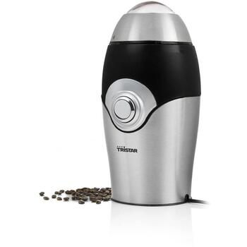Tristar Кофемолка KM-2270, 150 Вт, ёмкость для кофейных зерен 70 г, количество чашек 10, нержавеющая сталь (KM-2270)