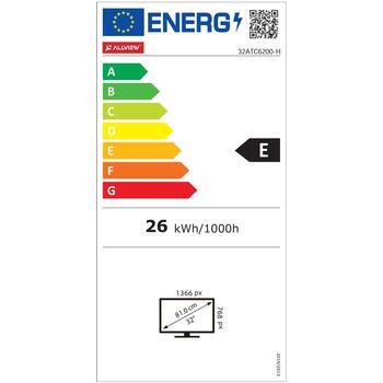 Allview LED televizors 32iPlay6200-H, 81cm, HD, 1366x768, Smart TV, VIDAA, 2xHDMI, 2xUSB, Wi-Fi, LAN, DVB-T/T2/C/S/S2, CI+, melns (32iPlay6200-H)