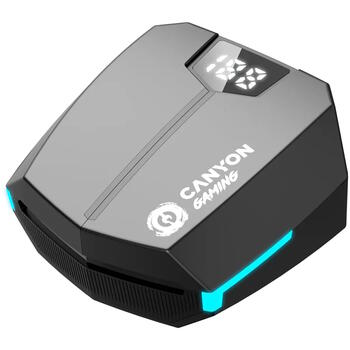 Беспроводные TWS наушники с Bluetooth 5.3 низкой задержкой в игровом режиме и встроенным микрофоном DoubleBee Gaming Черные CND-GTWS2B CANYON (CND-GTWS2B)