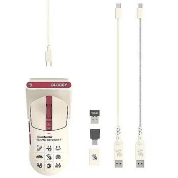 A4Tech Игровая мышь A4TMYS47743, 300 мАч, 8 кнопок, 20 000 CPI, RGB подсветка, беспроводная RF 2.4 GHz (A4TMYS47743)