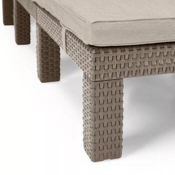 Keter Sauļošanās krēsls Jaipur 29207188587, 187,5 x 58,2 x 29cm, 110kg, bēšs (29207188587)