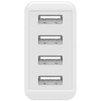 Goobay адаптер питания 44962, 30 Вт, 5 В, 3 А, 4x USB-A, белый, 1x CEE 7/16 (44962)
