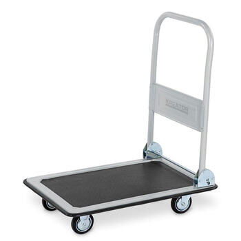 Kravas ratiņi ar platformu 150kg, nolokāms rokturis Kreator (KRT670101)