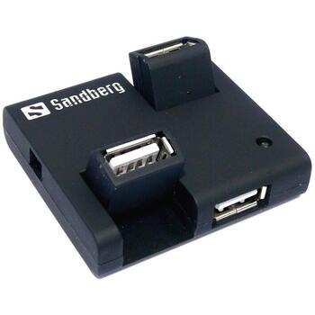 Sandberg USB хаб 133-67, 4 USB A-розетки, 1 mini B-розетка, 480 Mbit/s, USB 2.0, совместим с USB 1.1, 127 устройств (133-67)