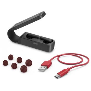 Hama Austiņas 00184103, 55g, Melna, 90dB, Bezvadu, 32Ω, Ausu ieliktņi, USB-C, Bluetooth, 20Hz-20KHz, Iebūvēts mikrofons (00184103)