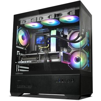 Zalman CHRONIX V2, корпус ATX Mid-Tower, 3x120 мм ARGB вентилятора, черный (CHRONIX V2 BLACK)