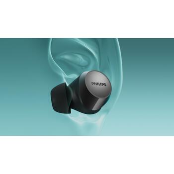 PHILIPS in-ear true bezvadu austiņas ar portatīvo uzlādes ietvaru, melnas (TAT1300BK/00)