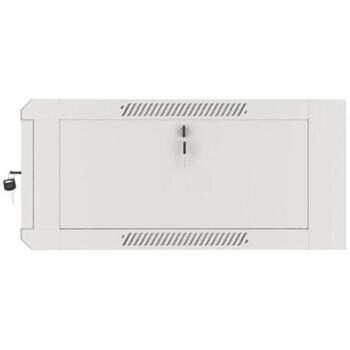 Lanberg Настенный шкаф WFFA-5604-10S, 4U, 600mm, 60kg, RAL7035, стеклянные двери, IP20 (WFFA-5604-10S)
