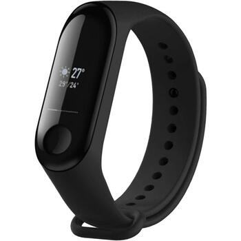 Fixed Силиконовый ремешок для Xiaomi Mi Band 3/4 FIXSSTB-1414-BK, черный, водо- и пото-устойчивый, 1 шт. (FIXSSTB-1414-BK)