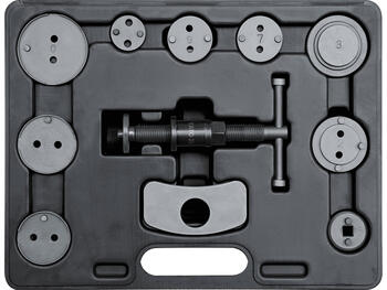 Yato disku bremžu kluču un suportu servisa instrumentu komplekts YT-0681, 11 gab, oglekļa tērauds, automašīnu markām (YT-0681)