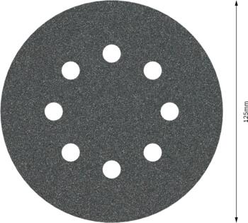 Slīppapīrs,akmenim,PEXGEX D=125mm,K100,5 gab., Ekscentra slīpmašīnām PRO F355 SLĪPDISKS, 2608605116, BOSCH (2608605116)