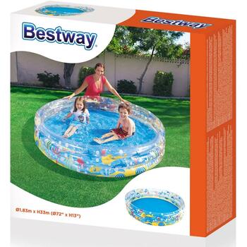 Bestway Бассейн 8968002, 183 см, 33 см, 480 л, ПВХ, ассорти. (8968002)