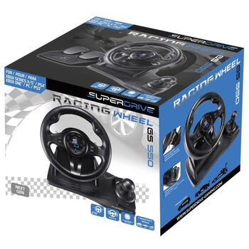 Subsonic Игровое колесо GS 550 SA5596-NG, 270°, 25см, USB, PC, PlayStation 3, PlayStation 4, XBOX One, XBOX Series S (SA5596-NG)
