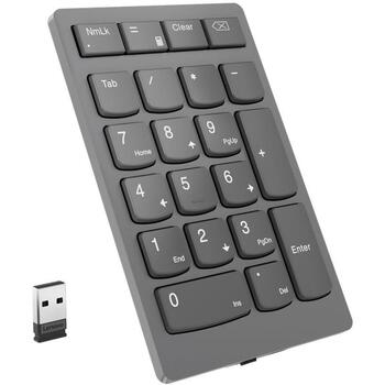 Lenovo Go Bezvadu Ciparu Klaviatūra 4Y41C33791, 21 taustiņi, 2.4 GHz, akumulators līdz 3 mēnešiem, kompakta dizains (4Y41C33791)
