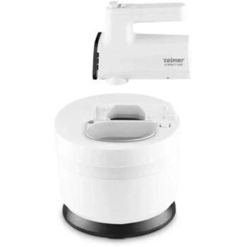 Zelmer Миксер ZHM2759 70307006P, 1000 Вт, 6 скоростей, 2 венчика, 2 крюка для теста, 3,5 л чаша, Турбо режим (70307006P)