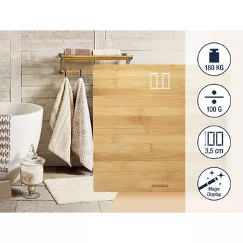 Soehnle Style Sense Bamboo Magic 1063880, 180кг, 100г, LED, бамбуковая поверхность, 4 датчика, автоотключение (1063880)