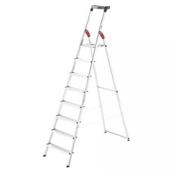 HAILO L60 StandardLine 038160807, 8 pakāpieni, 150 kg, 372 cm, alumīnijs, pretslīdes, salokāmas (038160807)