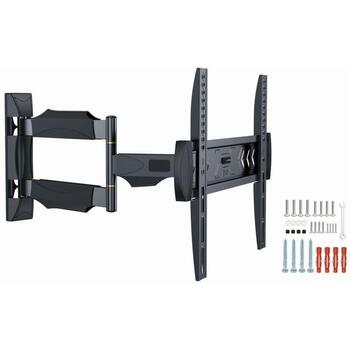 Gembird sienas stiprinājums WM-55ST-02, atbalsta 32-55'' televizori, VESA 100x100-400x400 mm, 30 kg, 65-610 mm attālums (WM-55ST-02)