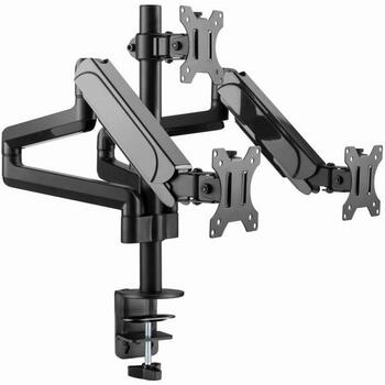 Gembird крепление для LCD монитора MA-DA3-01, 2 руки, 21 кг, 17-27 дюймов, VESA 75x75/100x100, черный (MA-DA3-01)