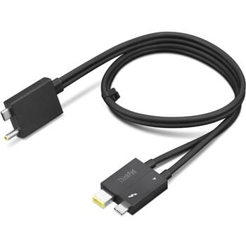 Lenovo ThinkPad Thunderbolt 4 Darbstacijas Doka Sadales Kabelis 4X91K16970, 70cm, 40Gbps, 100W uzlāde (4X91K16970)