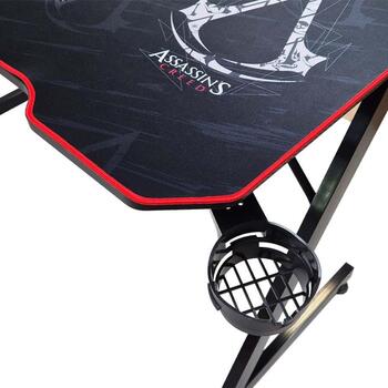 Subsonic Игровой стол Assassins Creed SA5706-AC1, 120см, 60см, 75см, 18кг, черный, красный, сталь, MDF, регулировка высоты (SA5706-AC1)