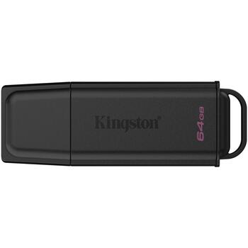 Kingston DataTraveler USB 3.2 Gen 1 DTXG2/64GB, 64GB, USB Type-A, черный, кольцо для ключей, колпачок (DTXG2/64GB)