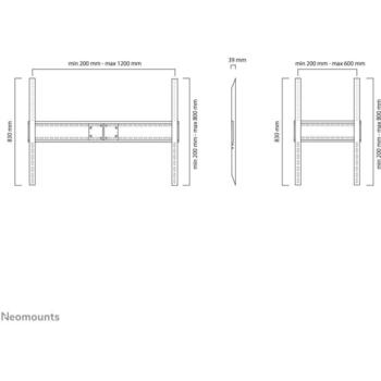 Neomounts televizora stiprinājums LFD-W1500, 60-100
