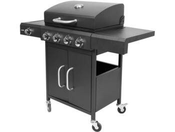 Lund gāzes grils TORNE 99647, 14.4kW, 1110x528x1016mm, 1048g/h, 37mbar, 5 degļi, 2 restes, termometrs, ritentiņi (99647)