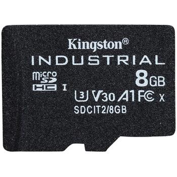 Kingston microSDHC карта SDCIT2/8GB, 8 ГБ, UHS-I, 100 МБ/с, 80 МБ/с, A1, V30, U3, SD адаптер (SDCIT2/8GB)