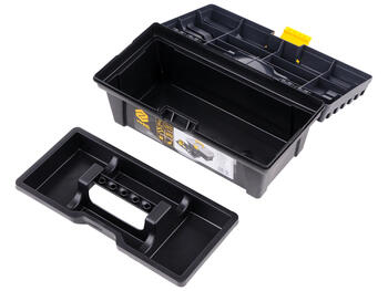 Vorel Instrumentu kaste 78801, 12 collas 300 mm, PVC, 312x167x130 mm, sānu rokturis, paplāte ar uzgaļu turētājiem (78801)