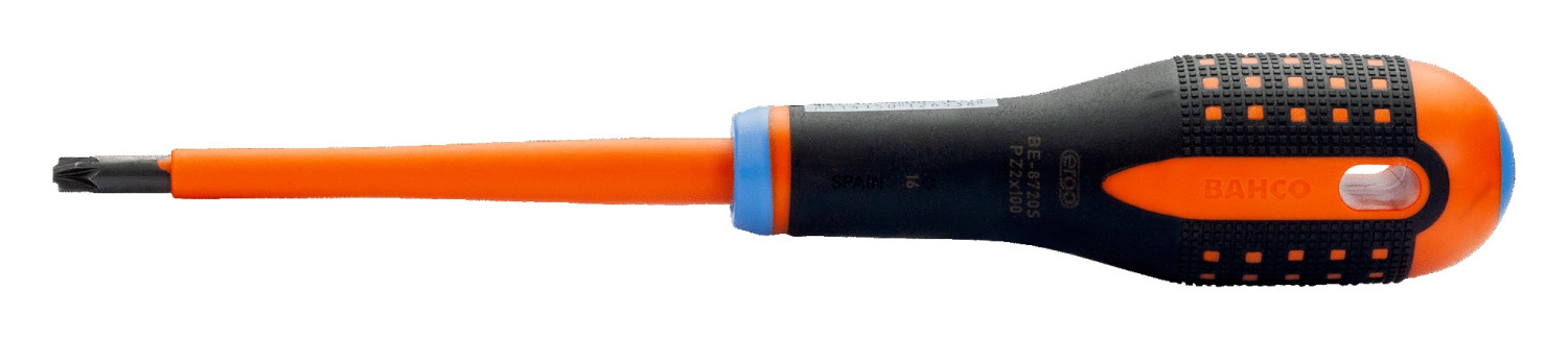 Elektriķu skrūvgriezis ERGO SL6/PZ2x100mm 1000V VDE BE-8720S BAHCO (BE-8720S)
