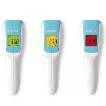 Homedics Бесконтактный инфракрасный термометр TE-350-EU, 2 x AAA, 1-5 см, 50 измерений памяти, цветовая кодировка результатов (TE-350-EU)